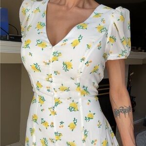 Floral Puff Sleeve Dress